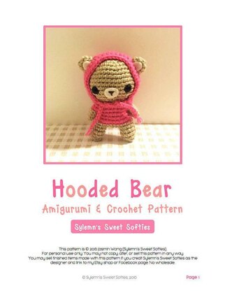 Hooded Teddy Bear Amigurumi Doll