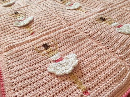 Baby Ballerina Crochet Blanket Blanket