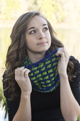 Duplicate Stardust Cowl in Cascade 128 Superwash - C276 - Free PDF