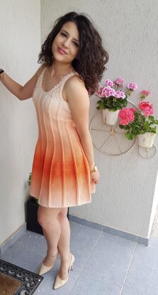 Crochet elegant dress for summer