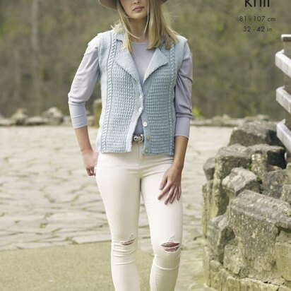 Ladies’ Cardigan & Waistcoat in King Cole Majestic DK - 4923 - Downloadable PDF