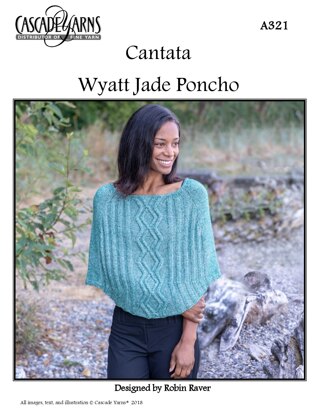 Wyatt Jade Poncho in Cascade Yarns Cantata - A321 - Downloadable PDF