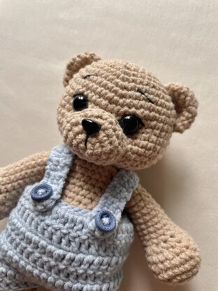 Teddy Bear Ollie Crochet Pattern + Romper