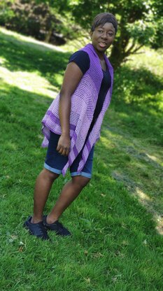 Pretty in purple shawl