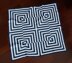 Optical Illusion Blanket C2C CROCHET PATTERN 53×53 inches Deep Blue Mosaic Afghan