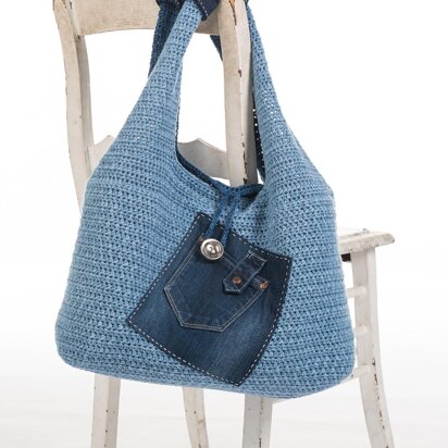 Denim shoulder bag