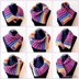 Multicolor Chunky Scarf "Two Buttons"