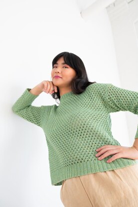 Louvre Sweater in Berroco Lumi - Downloadable PDF