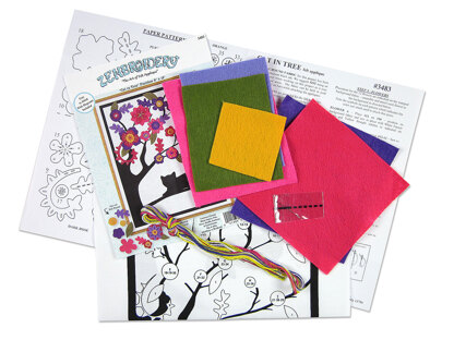 Design Works Cat in Tree Silhouette Sewing Kit - 9 x 12