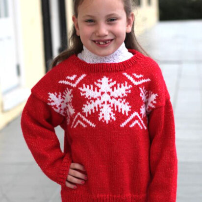 Child’s Fairisle Pullover in Plymouth Yarn Holiday Lights - 2298 - Downloadable PDF