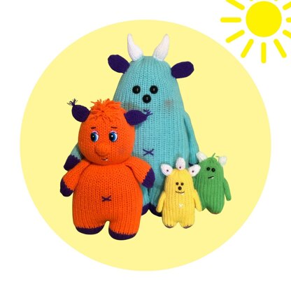 Cuddly Loom Knit Monster Dolls