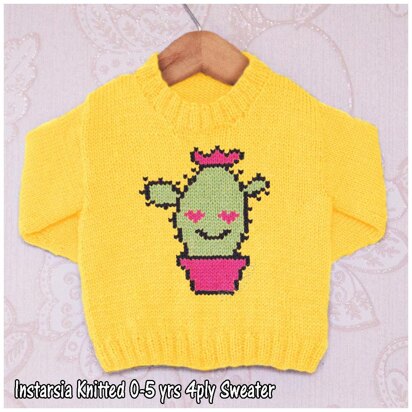 Intarsia - I love Cactus - Chart Only