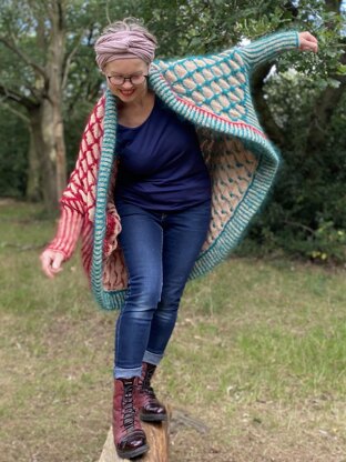 Honeycomb Blanket Cardigan