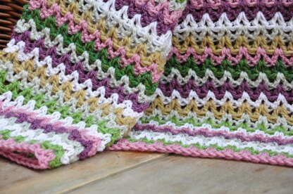 Yarn Stash Series - V Stitch Blanket