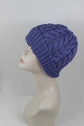 Chunky Double Twist Cable Beanie Hat