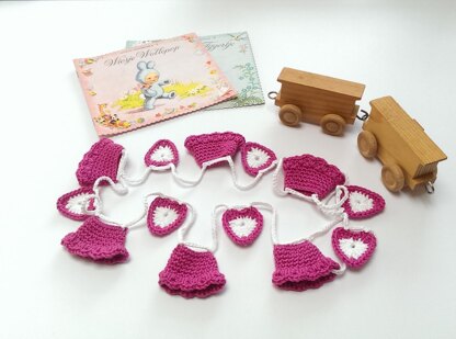 Garland Baby Girl with Skirts and Hearts