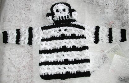 Baby Bone Head Creepy Skull Hoodie