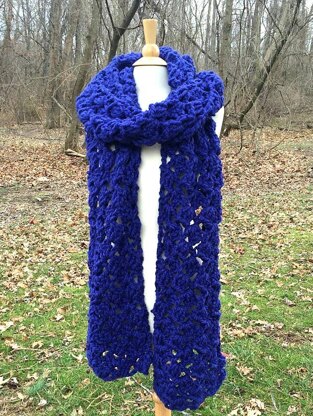Julia chunky oversized crochet scarf