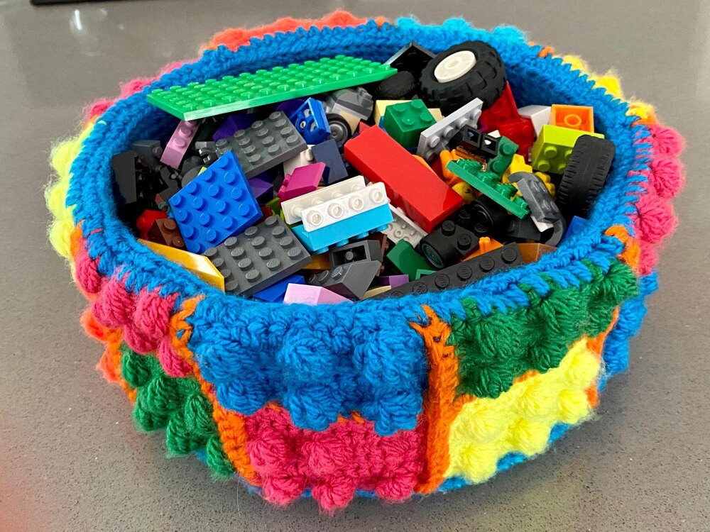 LEGO Basket crochet patternpattern Crochet pattern by MayCraftsBoutique