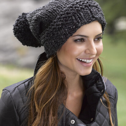 Pompoms Hat in Lion Brand Wool-Ease Thick & Quick - L32106C