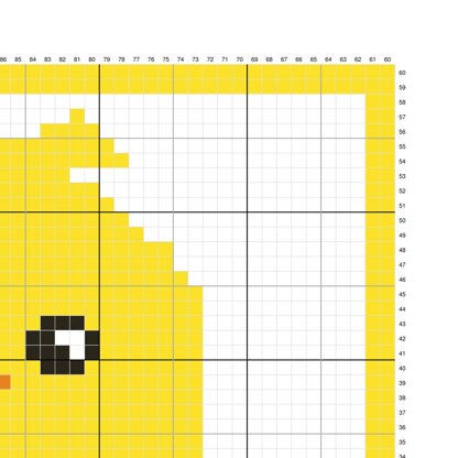 Yellow Chick Blanket Baby Hen Intarsia Colorwork C2C Crochet Pattern