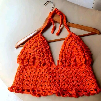 Crochet Ruffle Crop Top