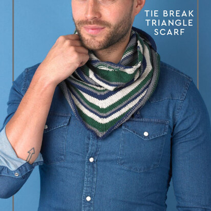 Tie Break Triangle Scarf - Free Knitting Pattern in Paintbox Yarns Cotton DK