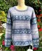 Mock Fair-Isle Easy Knit Sweater