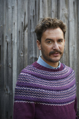 Robyn - Jumper Knitting Pattern For Men in Debbie Bliss Rialto DK by Debbie Bliss