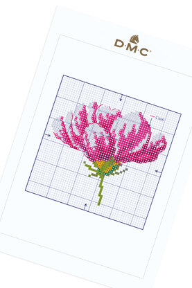 Cosmos Flower in DMC - PAT0864 - Downloadable PDF