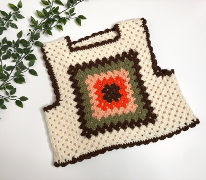 Classic Granny Square Vest Crochet Pattern