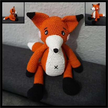 Crochet pattern for fox Fuchsi