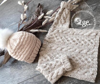 Niven Cable Sweater and Hat - P232