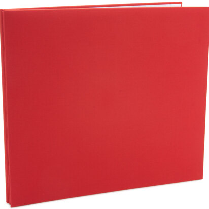 American Crafts Colorbok Post Bound Fabric Album 12"X12" - Red