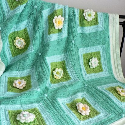 WATERLILY blanket - knitting pattern
