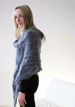 Cable Mohair Poncho