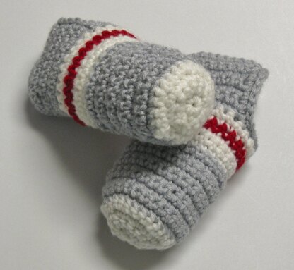 41-Children's Sock Monkey Slippers