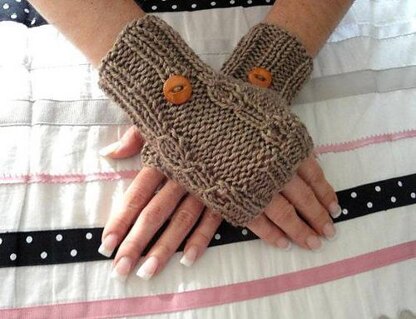 Yarn Over Fingerless Gloves