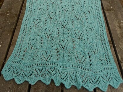 Hidden Hearts Lace Shawl