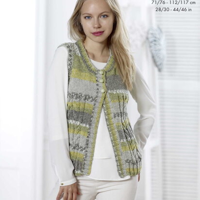 Cardigan & Waistcoat in King Cole Drifter Chunky - 5051 - Downloadable PDF