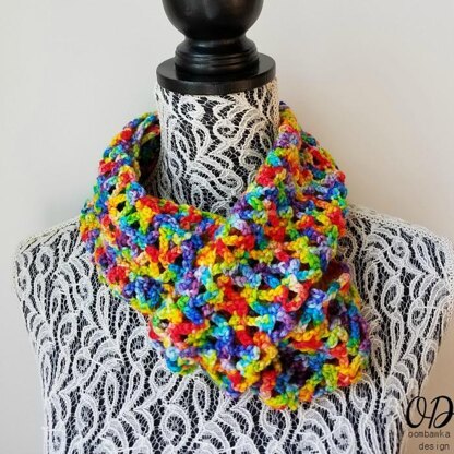 Rainbow Pebbles Infinity Scarf