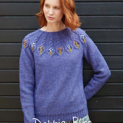 Lydia Jumper - Knitting Pattern For Women in Debbie Bliss Erin Tweed