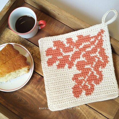 Acorn Leaves Potholder