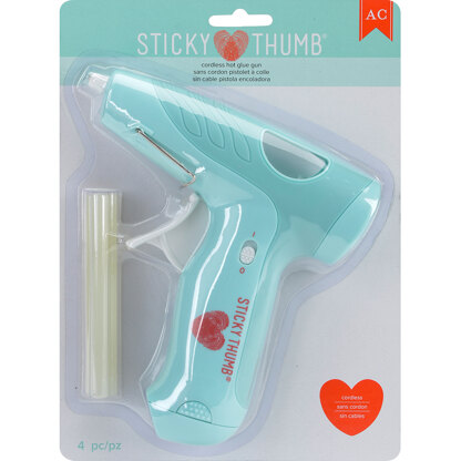 American Crafts Sticky Thumb Cordless Mini Hot Glue Gun - Blue