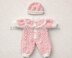 Valentina Dolls Bodysuit and Hat Knitting Pattern P69 – Elizabeth Primrose Patterns