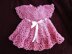 538 pink baby girl dress, newborn to age 6