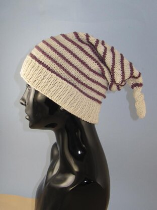 Stripe Topknot Pixie Hat