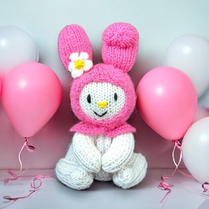Cute Bunny choc orange cover / 15 cms toy - knitting pattern