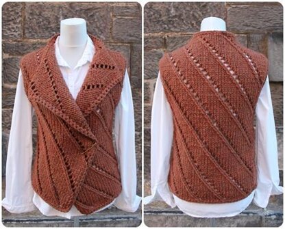 Bronze wrap/sleeveless jacket