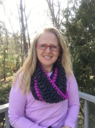 Two Stripe Chunky Cozy Crochet Cowl